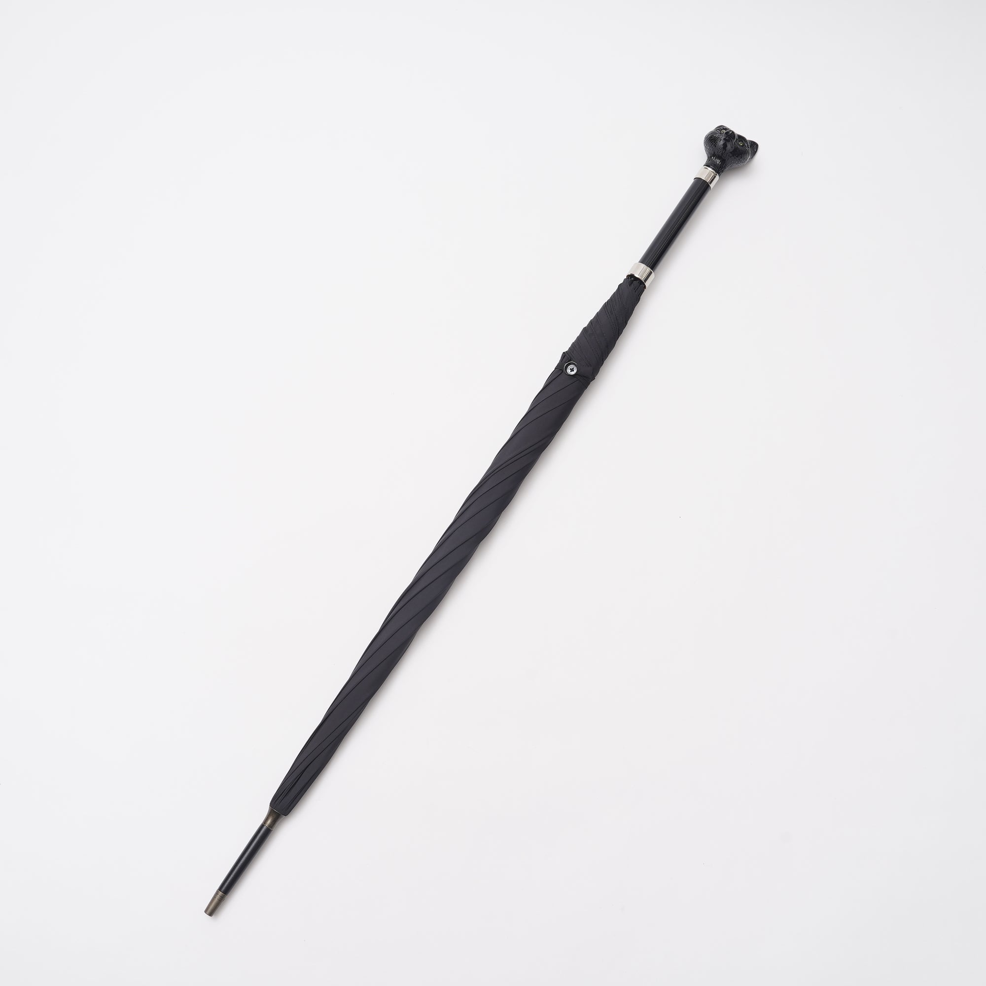 ブラックアニマルヘッド 晴雨兼用傘 GT25 長傘 Fox Umbrellas