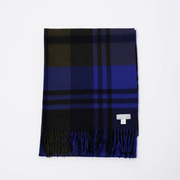 【SHOW&TELL限定モデル】 アーカイブコレクション：プライマリーブラックウォッチ（ブルー、ブラック）70×190_CPG52076 Joshua Ellis 