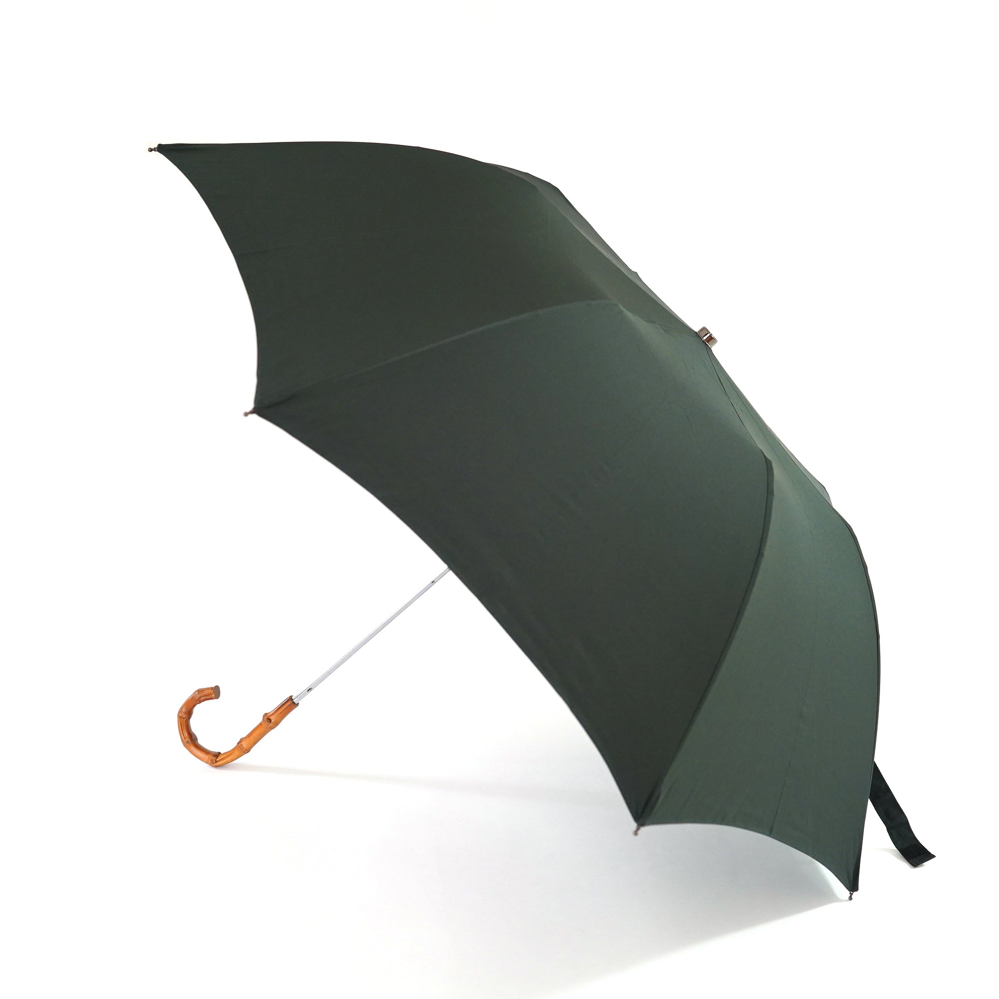 TL12 Whangee | 折りたたみ傘 | アーチ型ハンドル | ワンギー | 晴雨兼用傘 (DARKGREEN)