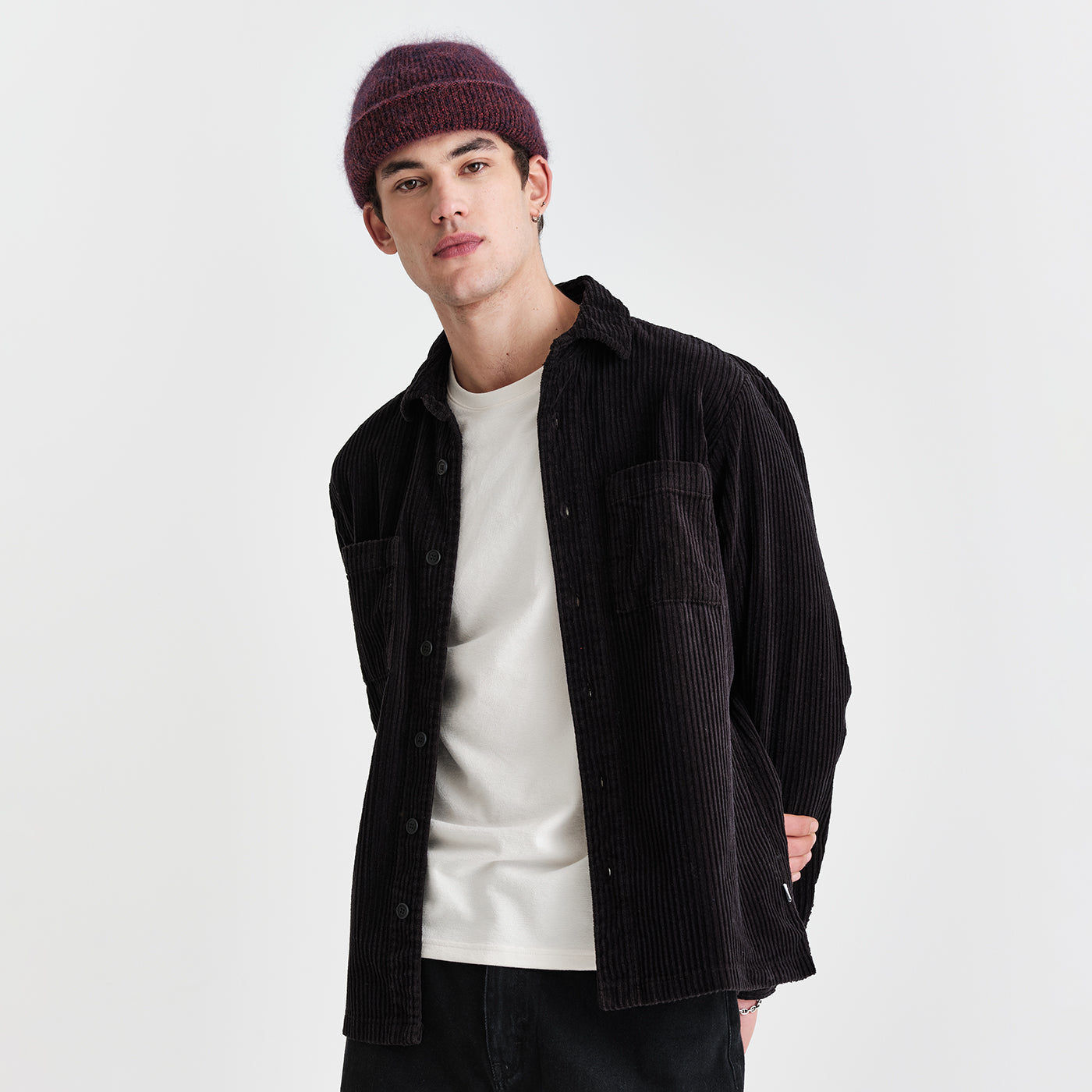 WAX LONDON WHオーバーシャツ ツインウィーブ(BLACK) WHオーバーシャツ ツインウィーブ(BLACK) – グリニッジ