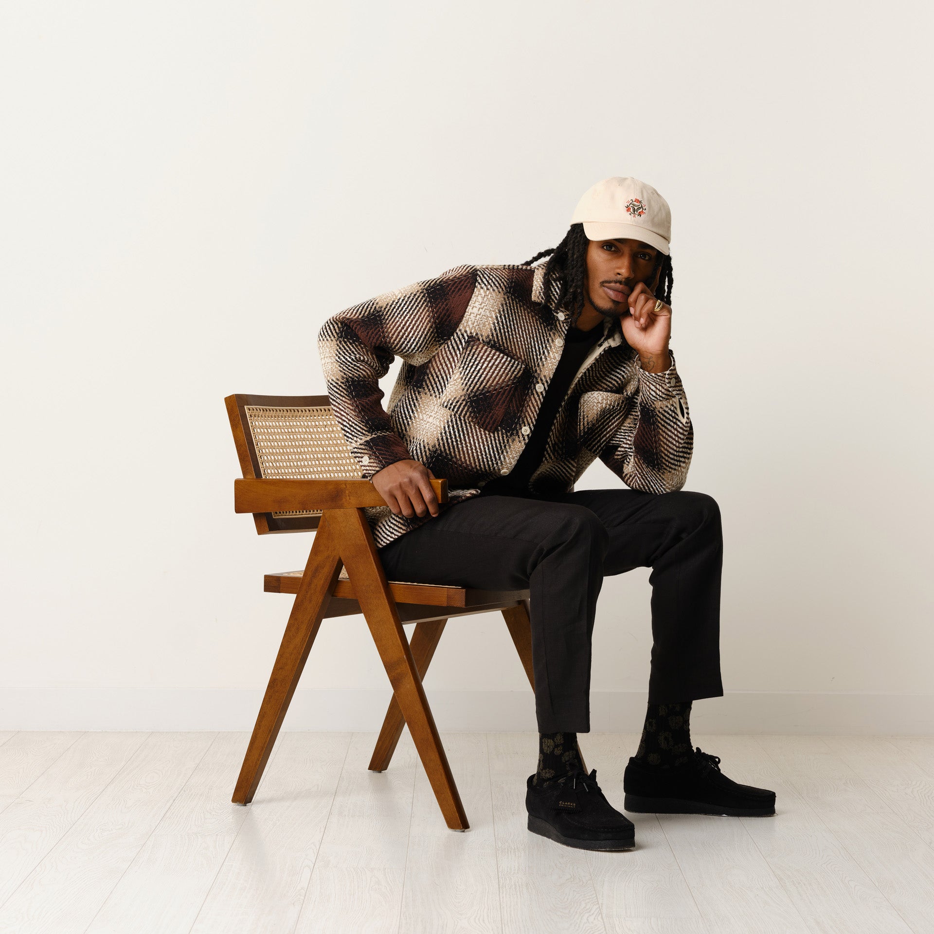 【ワックスロンドン】男女兼用 WHオーバーシャツ｜ダスクチェック（NL）wax london