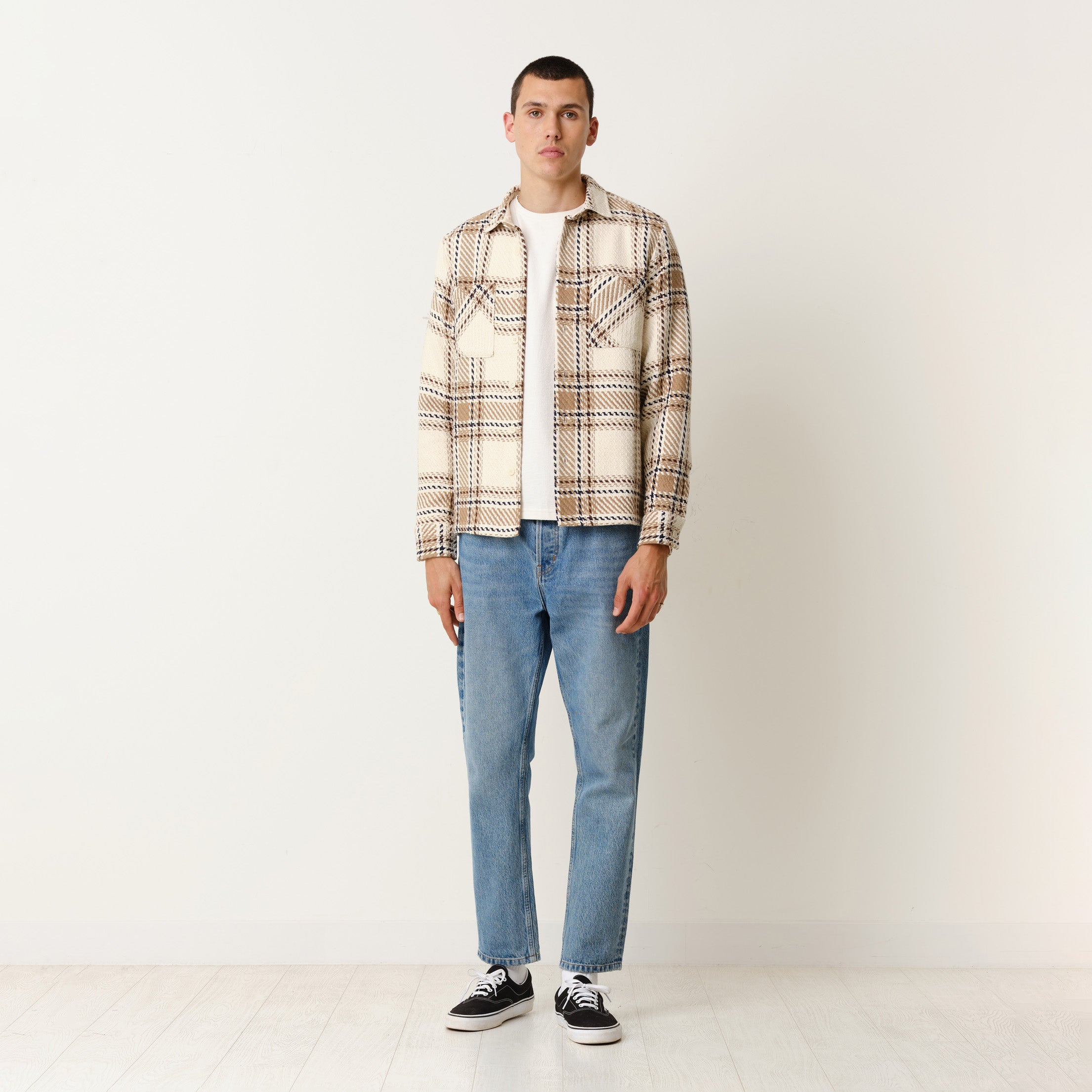 【ワックスロンドン】男女兼用 WHオーバーシャツ｜ダグチェック（EC/BG）wax london