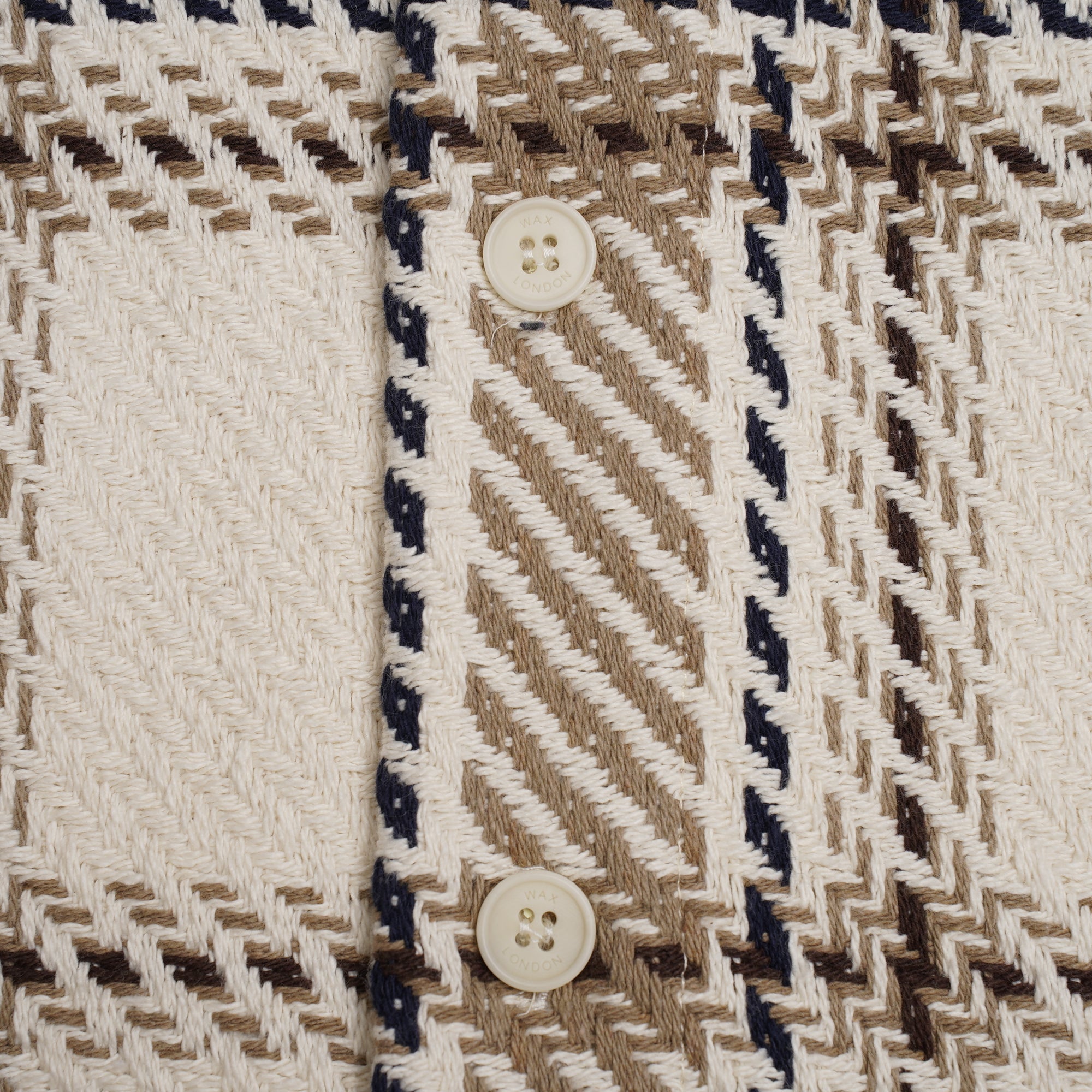 【ワックスロンドン】男女兼用 WHオーバーシャツ｜ダグチェック（EC/BG）wax london