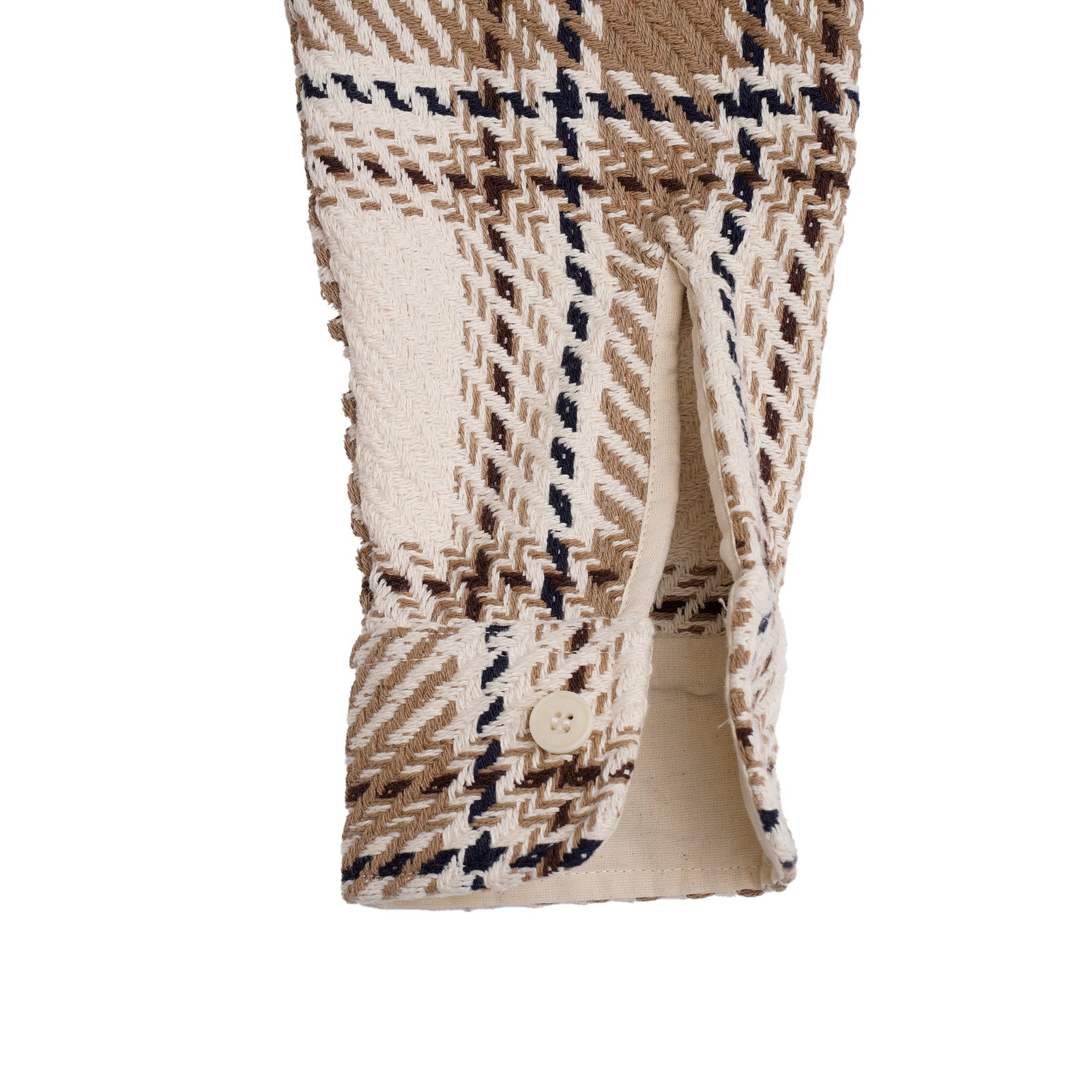 男女兼用 WHオーバーシャツ｜ダグチェック（ECRU/BEIGE）│wax london